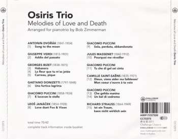CD Osiris Trio: Melodies Of Love And Death (Opera Senza Parole)