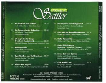 3CD/Set di cofanetti Oswald Sattler: Meine Berge Dolomiten