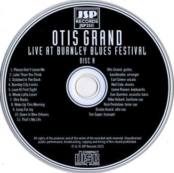 2CD Otis Grand: Live At Burnley Blues Festival ~ Collaborations & Rarities