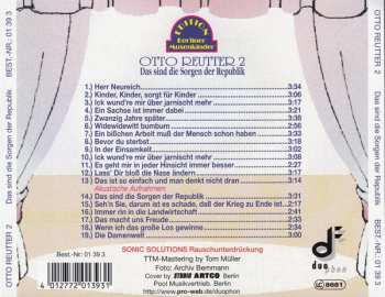 CD Otto Reutter: Otto Reutter 2 Das Sind Die Sorgen Der Republik