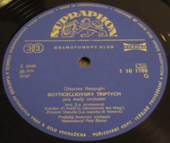 LP Prague Chamber Orchestra: Ptáci / Botticelliovský Triptych