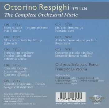 8CD/Set di cofanetti Ottorino Respighi: The Complete Orchestral Music