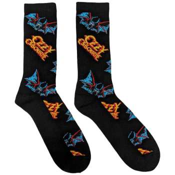 Merce Ozzy Osbourne: Ozzy Osbourne Unisex Ankle Socks: Logos & Bats (black) (uk Size 4 - 7) 36 - 42