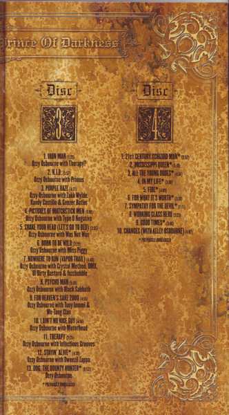 4CD/Set di cofanetti Ozzy Osbourne: Prince Of Darkness