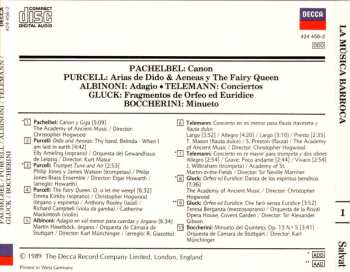CD Luigi Boccherini: Canon, Arias De Dido & Aeneas Y The Fairy Queen, Adagio, Conciertos, Fragmentos De Orfeo Ed Euridice, Minueto