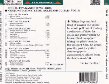 3CD/Set di cofanetti Niccolò Paganini: Centone Di Sonate For Violin And Guitar - Complete Edition