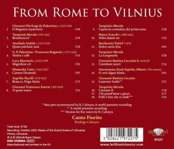 CD Giovanni Pierluigi da Palestrina: From Rome To Vilnius