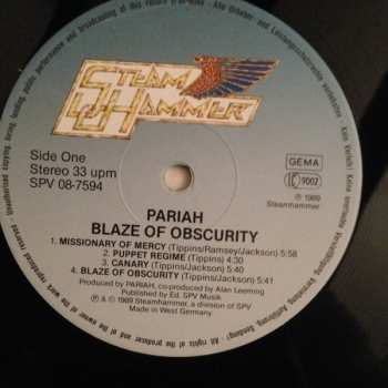 LP Pariah: Blaze Of Obscurity Ltd.