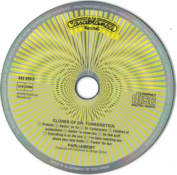 CD Parliament: The Clones Of Dr. Funkenstein