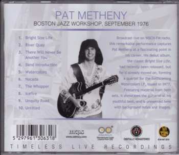 CD Pat Metheny: Boston Jazz Workshop, September 1976