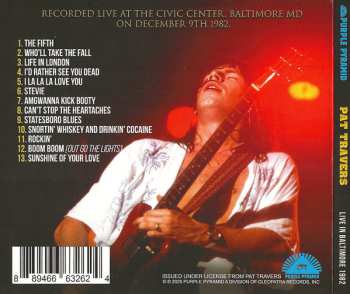 CD Pat Travers: Live In Baltimore 1982