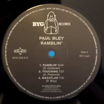 LP Paul Bley: Ramblin'