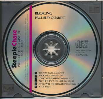 CD Paul Bley: Rejoicing