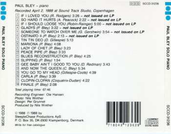 CD Paul Bley: Solo Piano