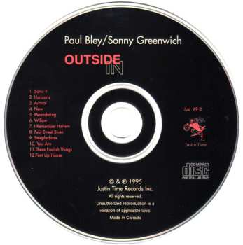 CD Paul Bley: Outside In