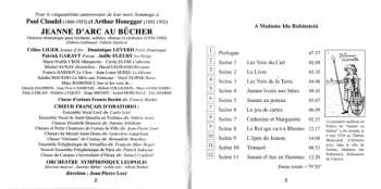 CD Arthur Honegger: Jeanne D'Arc Au Bûcher = Joan Of Arc At The Stake = Johanna Auf Dem Scheiterhaufen
