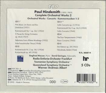 5CD/Set di cofanetti Paul Hindemith: Complete Orchestral Works 2