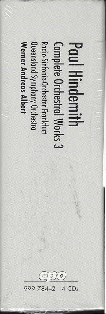 4CD/Set di cofanetti Paul Hindemith: Complete Orchestral Works 3
