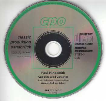 4CD/Set di cofanetti Paul Hindemith: Complete Orchestral Works 3