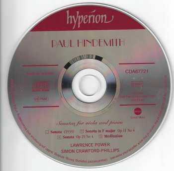 CD Paul Hindemith: Viola Sonatas
