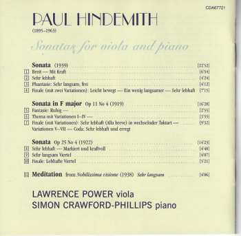 CD Paul Hindemith: Viola Sonatas