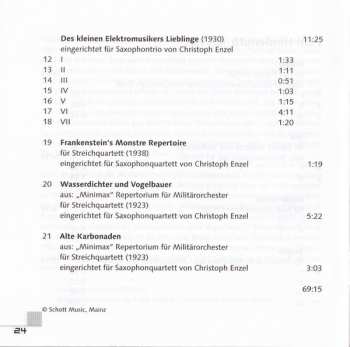 CD Paul Hindemith: Works For Saxophones