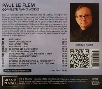 CD Giorgio Koukl: Complete Piano Works