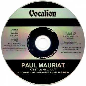 CD Paul Mauriat: C'est La Vie... Lily / Comme J'ai Toujours Envie D'aimer