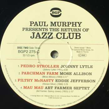 2LP Paul Murphy: The Return Of Jazz Club (Dancefloor Classics From The Original Jazz Dance DJ)