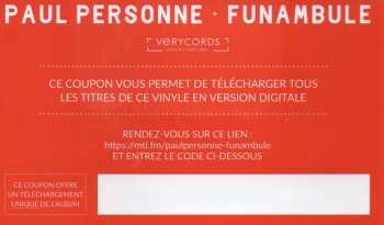 2LP Paul Personne: Funambule (Ou Tentative De Survie En Milieu Hostile)