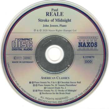 CD Paul Reale: Stroke Of Midnight (Piano Music)