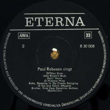 LP Paul Robeson: Paul Robeson Singt