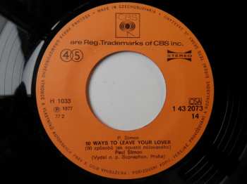 SP Paul Simon: 50 Ways To Leave Your Lover = 50 Způsobů Jak Opustit Milovaného / Gone At Last = Konečně Pryč