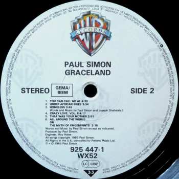 LP Paul Simon: Graceland