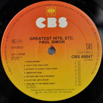 LP Paul Simon: Greatest Hits, Etc.