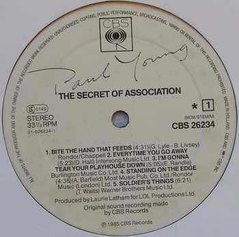 LP Paul Young: The Secret Of Association