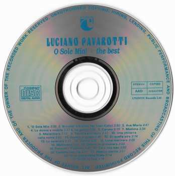 CD Luciano Pavarotti: O Sole Mio! - The Best
