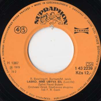 SP Pavel Bobek: Lásko, Mně Ubývá Sil / Pojď Dál A Zpívej