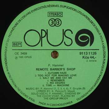 LP Pavol Hammel: Remote Barber's Shop