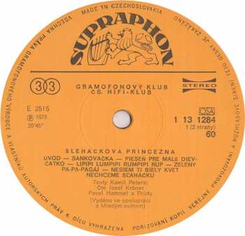 LP Pavol Hammel: Šlehačková Princezna