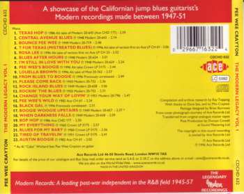 CD Pee Wee Crayton: The Modern Legacy Volume 1