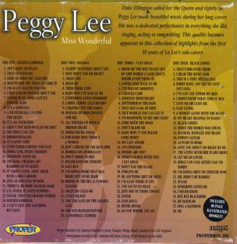 4CD/Set di cofanetti Peggy Lee: Miss Wonderful