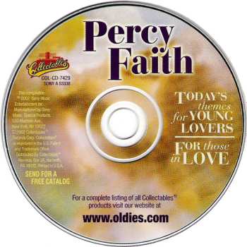 CD Percy Faith: Today's Themes For Young Lovers & For Those In Love
