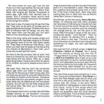 CD Pete Seeger: Children's Concert At Town Hall