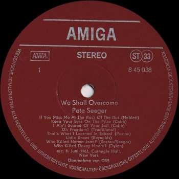 LP Pete Seeger: We Shall Overcome