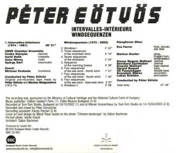 CD Peter Eötvös: Intervalles-Intérieurs / Windsequenzen