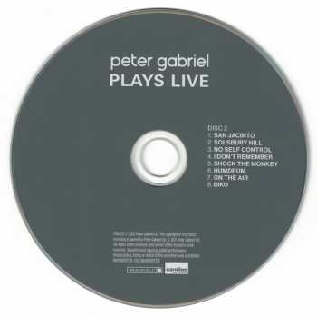 2CD Peter Gabriel: Plays Live