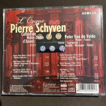 CD Peter Van de Velde: L'Orgue Pierre Schyven