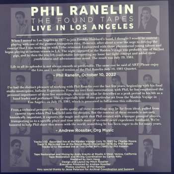 4LP/Set di cofanetti Phil Ranelin: The Found Tapes Live In Los Angeles