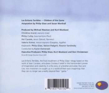 CD Philip Glass: Les Enfants Terribles - Children Of The Game